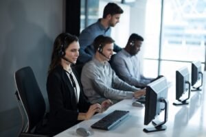 customer service executive trainer monitoring her team